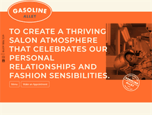 Tablet Screenshot of gasolinealleythesalon.com